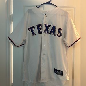 Texas Rangers White Baseball Jersey Size Large Majestic MLB #27 Vlad Guerrero